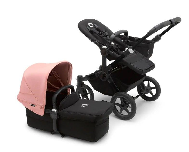 Коляска Bugaboo Donkey 5 Mono Midnight black/Morning Pink (капор) #1