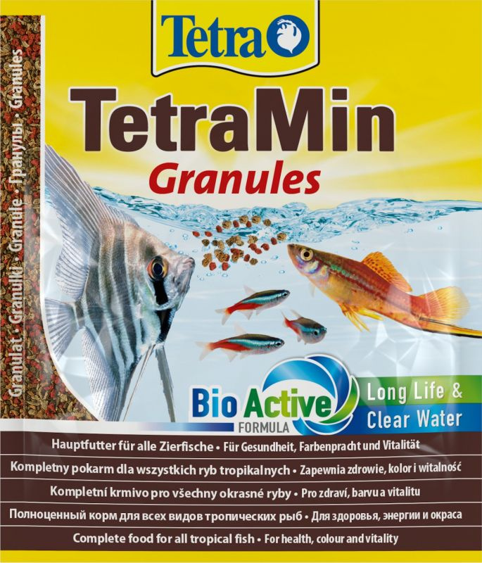 Корм Тетра (Tetra) TetraMin Granules для декоративных рыб - Гранулы (пакет, 15гр)  #1