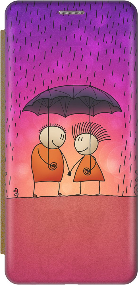 Чехол-книжка Парочка под дождем на Samsung Galaxy A02s / Самсунг А02с ...