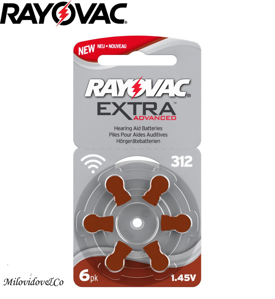 Rayovac Батарейка PR41 (ZA312, V312A, DA312), Воздушно-цинковый тип, 1,4 В, 6 шт  #1