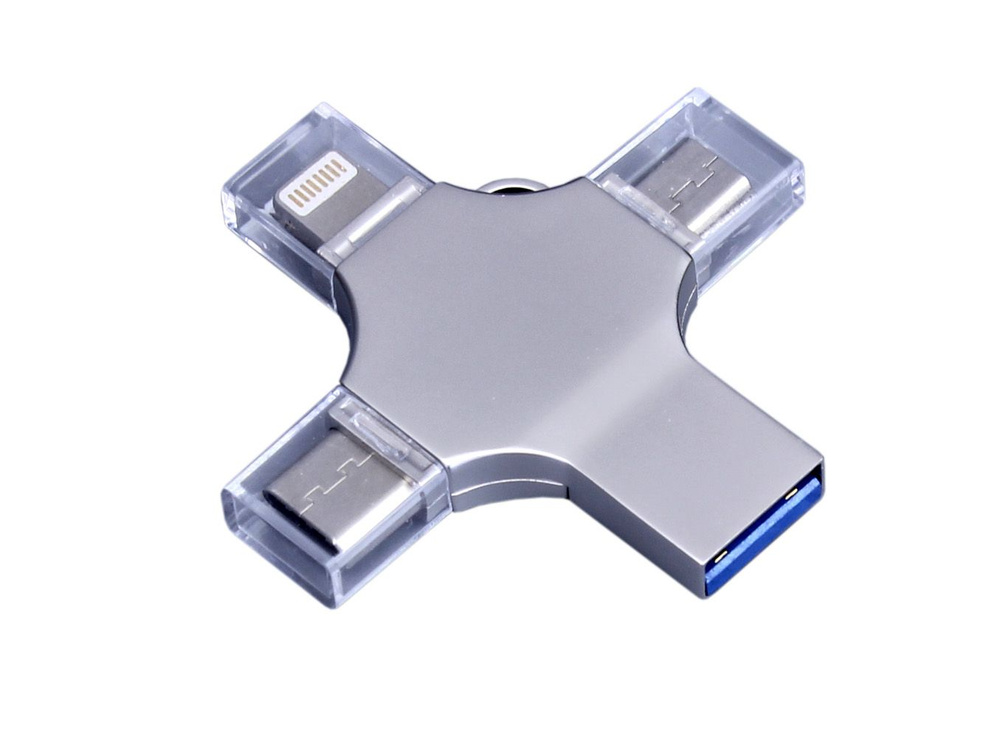 USB-флеш-накопитель 71761845-4in1-silver-512GB 512 ГБ, серебристый #1