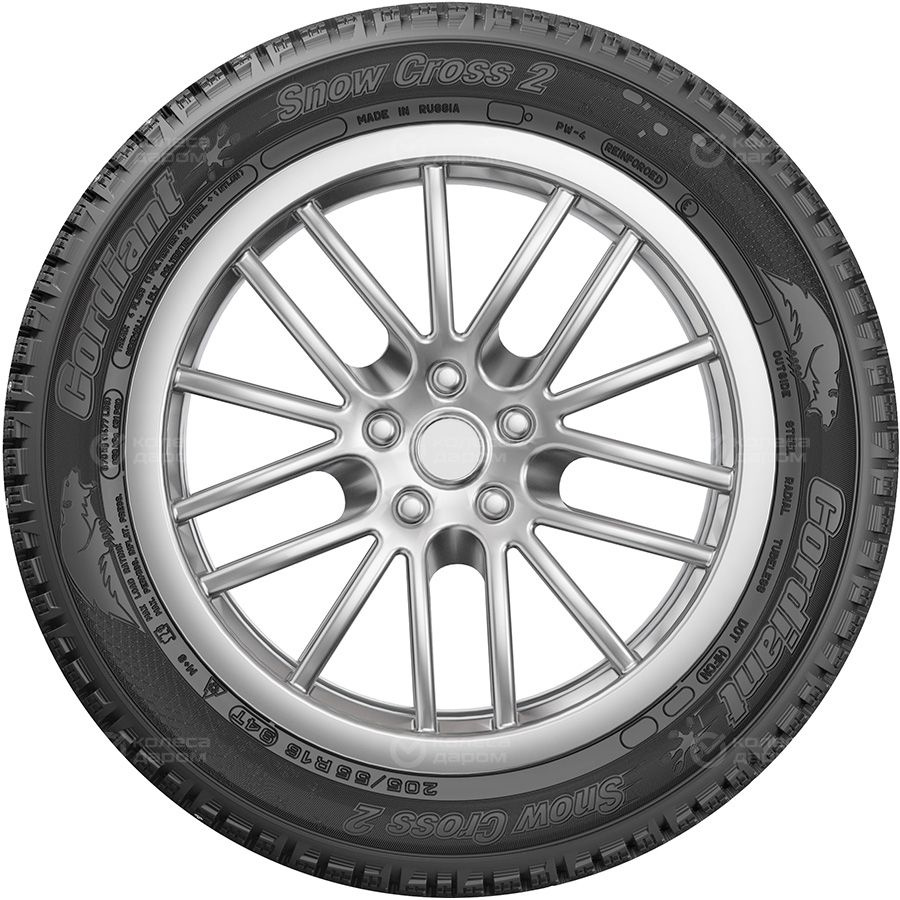 Cordiant Snow Cross 2 Шины  зимние 195/55  R16 91T Шипованные #1