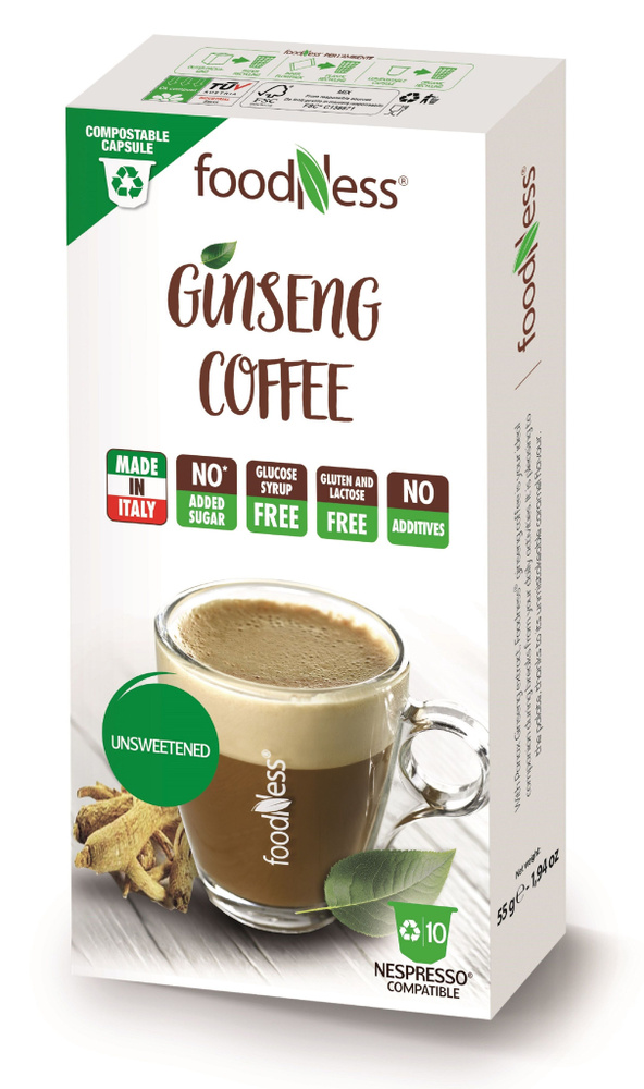 Велнес-напиток FOODNESS Ginseng Coffee "Кофе с женьшенем БЕЗ ...