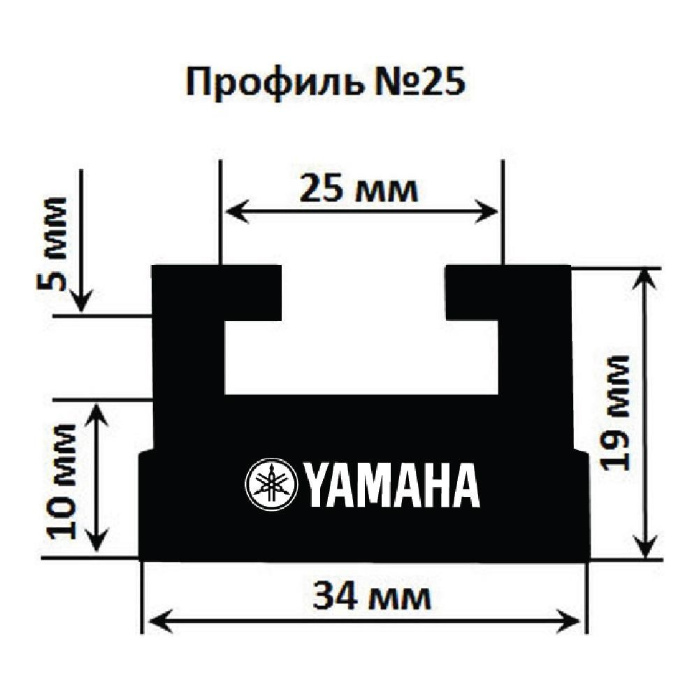Склиза графитовая (1445 мм) Garland 25-56-89-3-01-12 профиль: 25 Yamaha VK540 III/IV, VK Professional, RS Viking; OEM 8AC-47421-00-XX, 8AC-47421-00-00