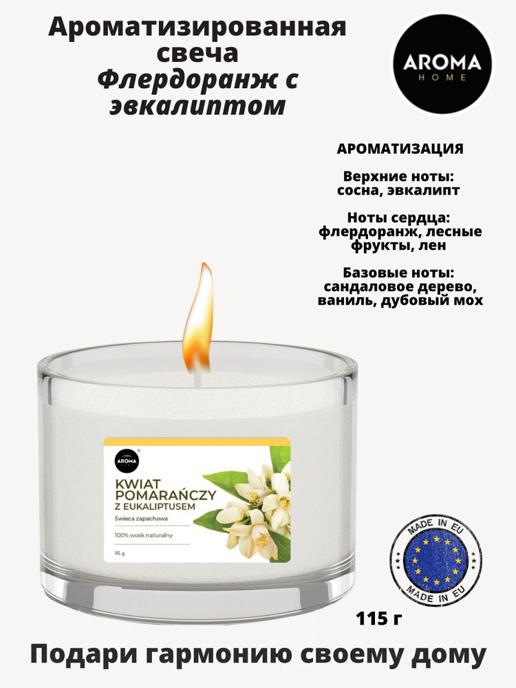 Свечи ароматизированные интерьерные из натурального воска от Aroma HOME Европейского качества  #1