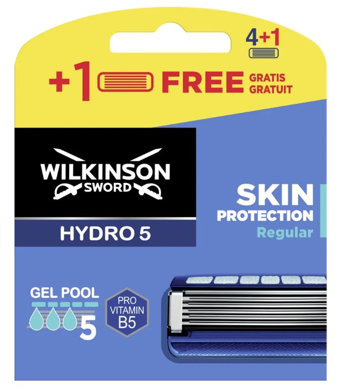 Wilkinson Sword / Schick Hydro 5 Skin Protection Regular, Сменные кассеты для Hydro, (4+1) 5 шт.  #1