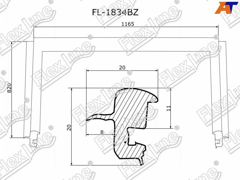 Уплотнитель лобового стекла для Шевроле Круз 2009-2015, Chevrolet Cruze ...