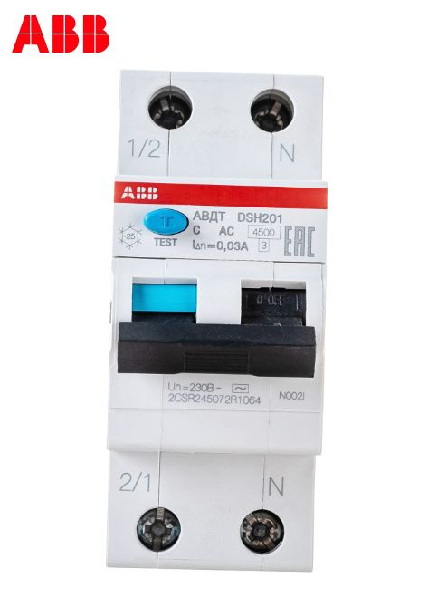 Дифференциальный автомат ABB DSH201 2P 32А 30мА, AC, 6000K #1