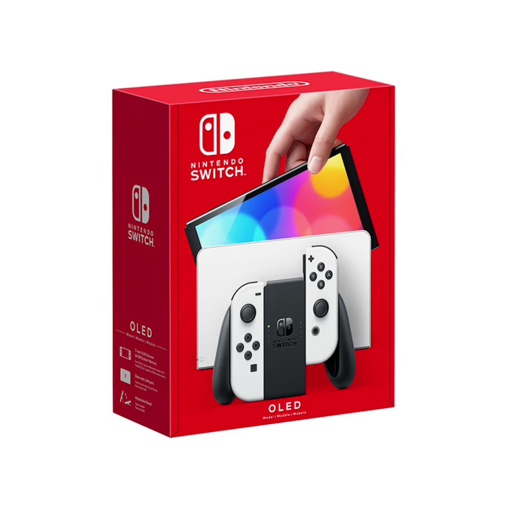 Портативная приставка Nintendo Switch OLED White 64 GB - купить с доставкой  по выгодным ценам в интернет-магазине OZON (859015483)