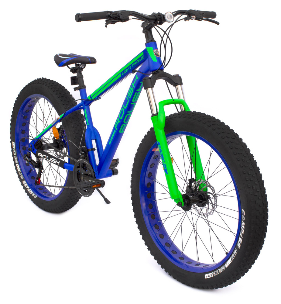 Велосипед горный Фэтбайк ROUSH 26" стальная рама, вилка с блокировкой ...