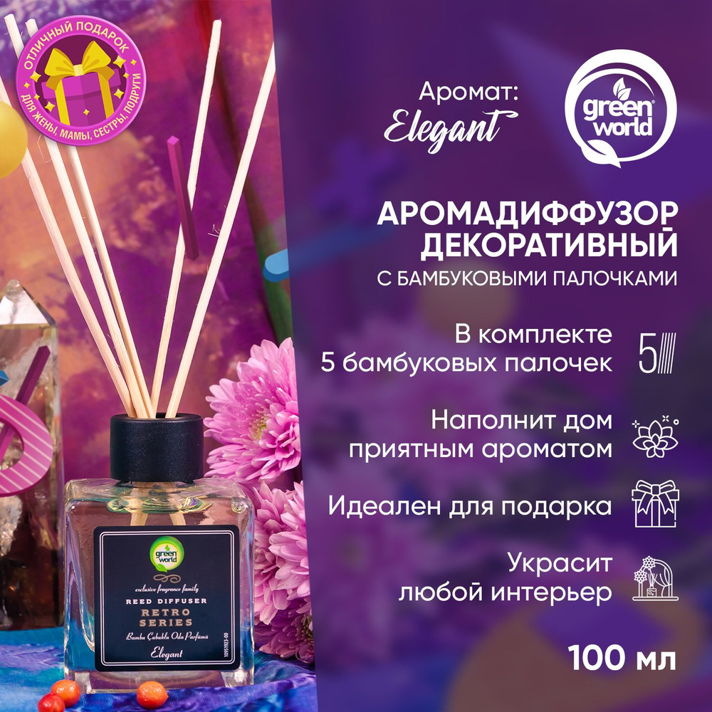 Ароматизатор с бамбуковыми палочками Инжир и роза Тебриза (250 ml)