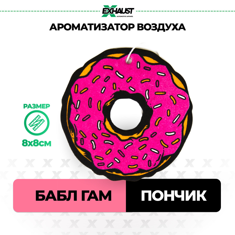 Ароматизатор для автомобиля, вонючка, автопарфюм ПОНЧИК БАБЛ ГАМ подарок  мужчине - купить с доставкой по выгодным ценам в интернет-магазине OZON  (391099793)