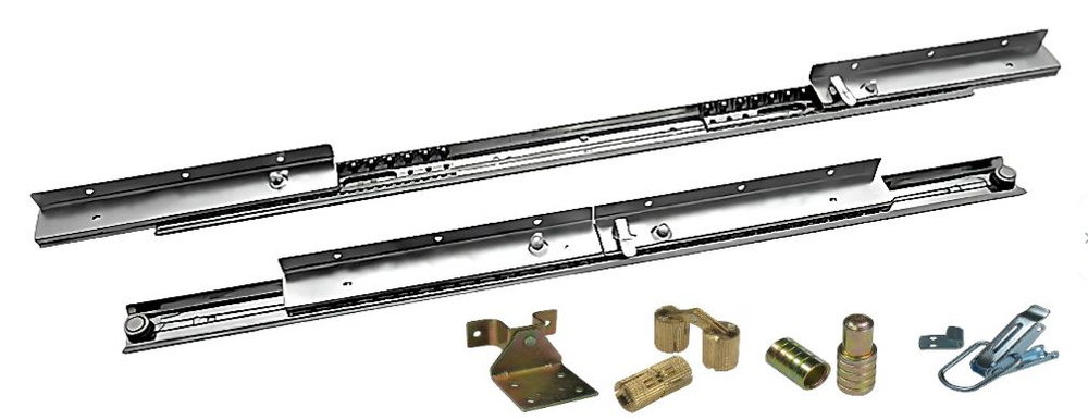 Механизм для раздвижных столов. Полный комплект для стола. Механизм синхронный с замком 800 мм, ширина #1