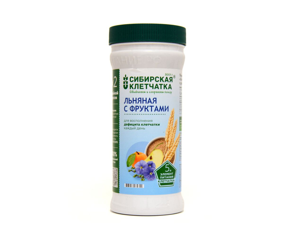 Сибирская клетчатка Льняная с фруктами, 280 г - купить с доставкой по ...