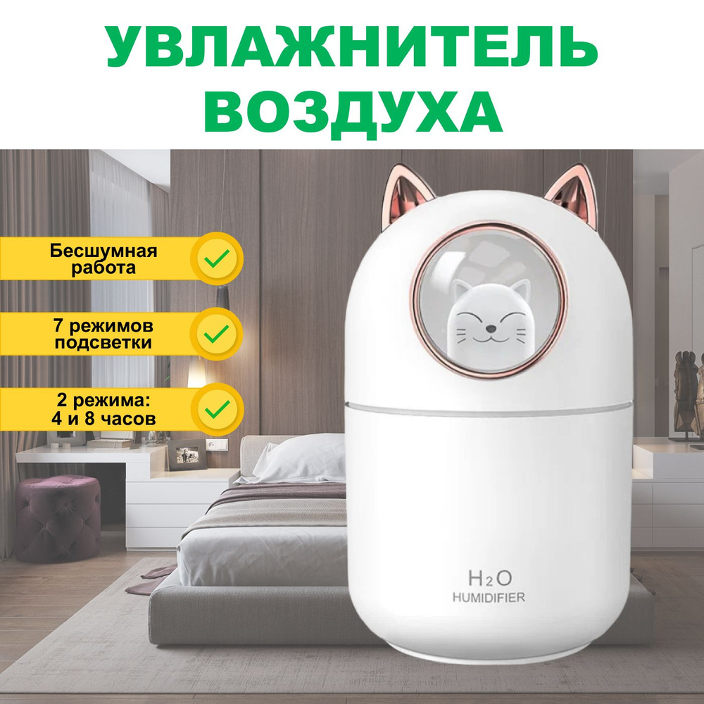 Увлажнитель воздуха УВЛАЖНИТЕЛЬВОЗДУХАКОТИК_УВЛАЖНИТЕЛЬКОТБЕЛЫЙ, белый ...