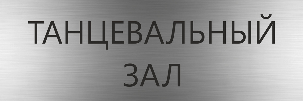 Табличка ТАНЦЕВАЛЬНЫЙ ЗАЛ с гравировкой (300*100 мм) на кабинет дверь ...