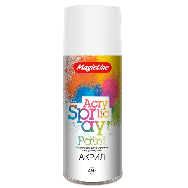 Краска аэрозольная 265 г. белая глянцевая #030, арт.3803 (zakazkz ...