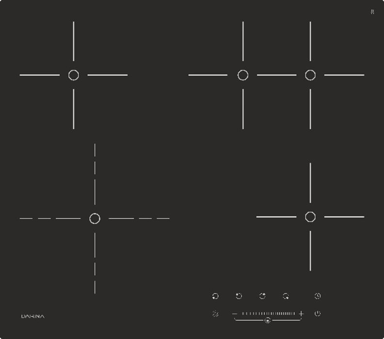 DARINA Электрическая варочная панель PL E329 B, черный #1