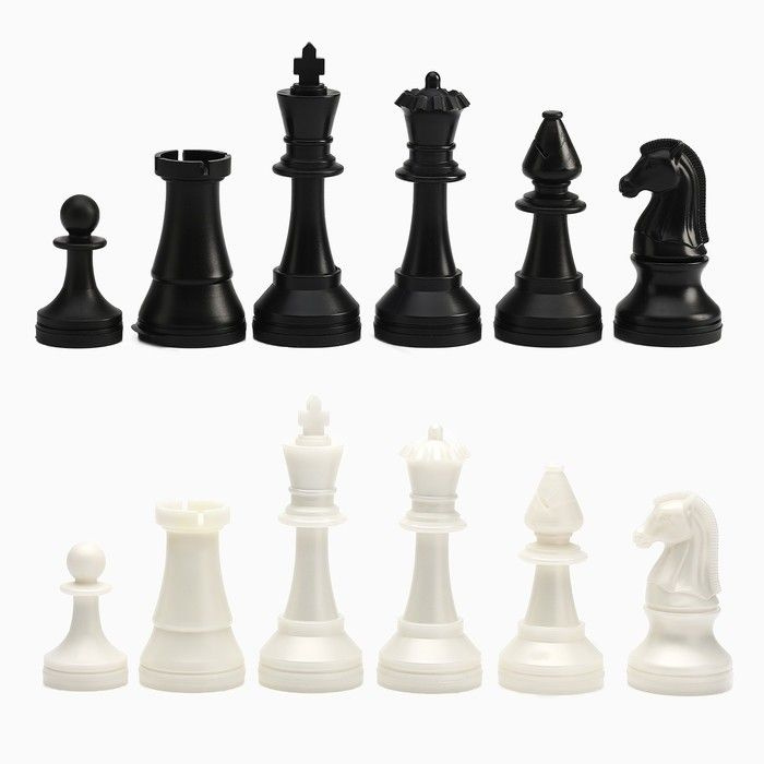 Шахматные фигуры турнирные, пластик, король h-10.5 см, пешка h-5 см  #1