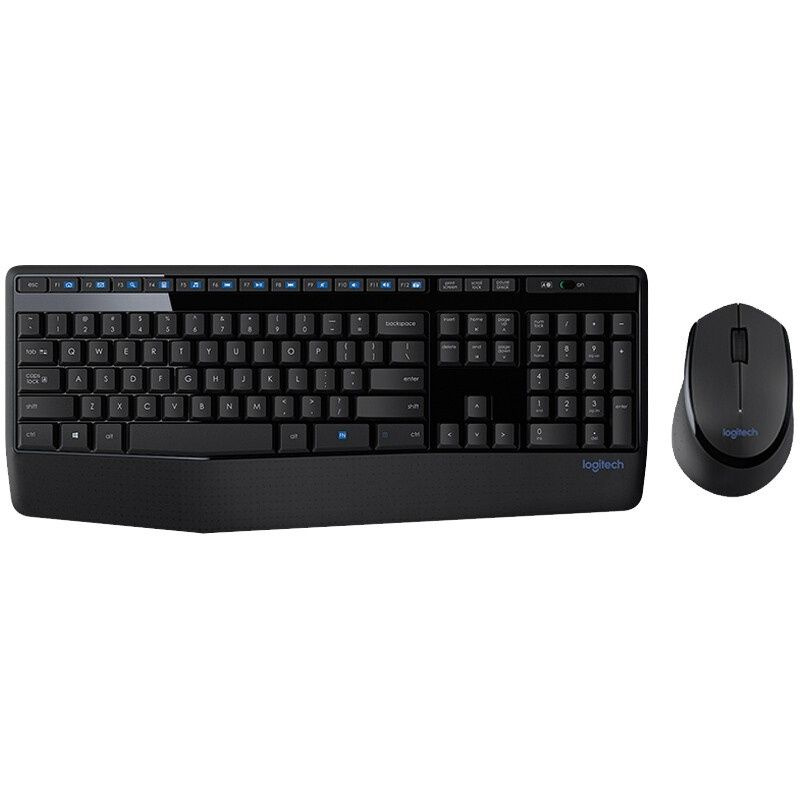 Logitech Комплект игровая мышь + клавиатура беспроводная Logitech MK345 kit, Английская раскладка, черный #1