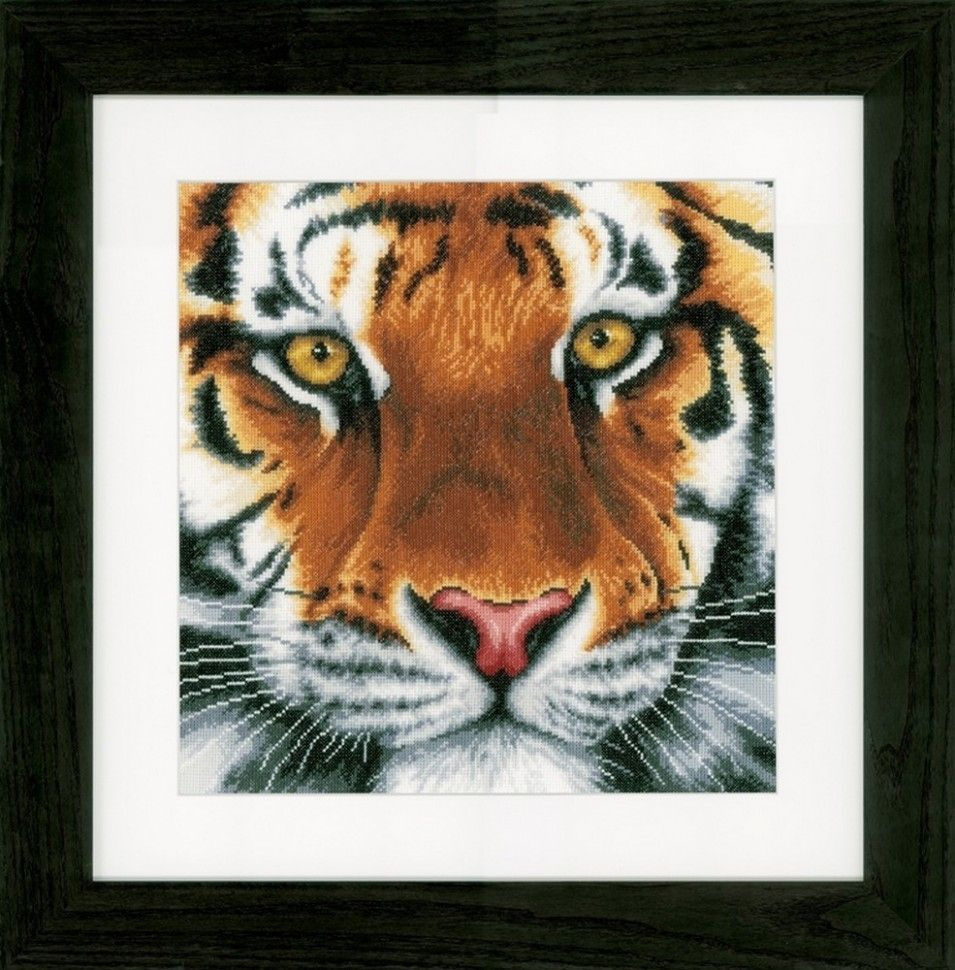 Набор для вышивки Lanarte "PN-0156010 Тигр (Lanarte)" / Счетный крест / Животные, Тигры и львы  #1