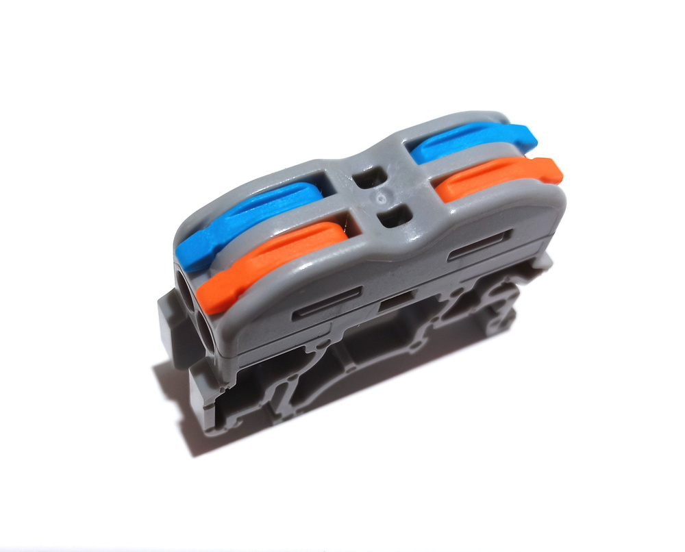 Быстрозажимной кабель соединитель (клемма) на DIN-рейку, 2 отдельных ...