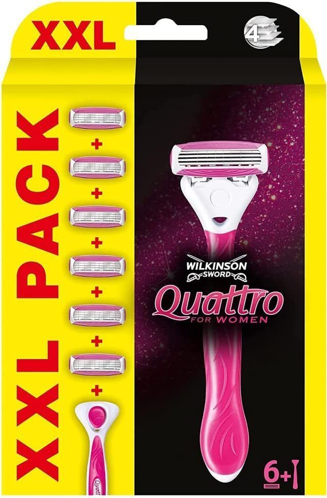 Wilkinson Sword Quattro for Women / Бритвенный женский станок с 6 сменными кассетами.  #1