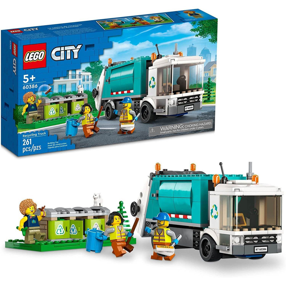 Конструктор LEGO CITY 60386 "Грузовик для переработки отходов"  #1