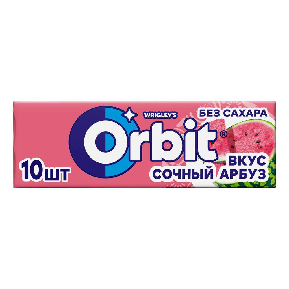 Жевательная резинка Orbit Сочный арбуз без сахара 13,6 г, комплект: 3 шт.  #1