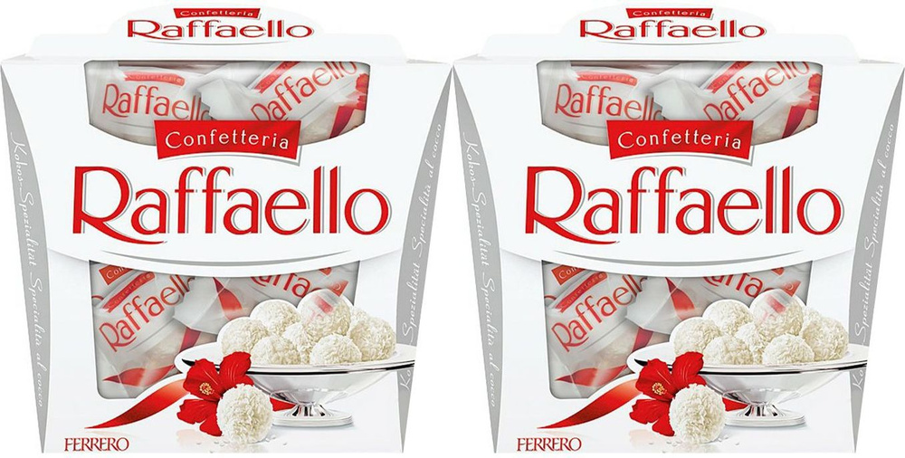 Конфеты вафельные Raffaello, комплект: 2 упаковки по 150 г #1