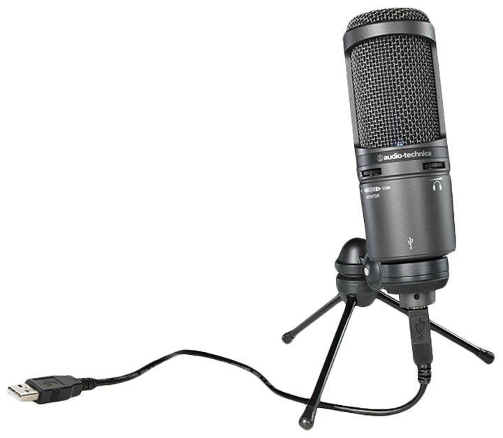 Audio-Technica Микрофон универсальный Микрофон проводной Audio-Technica AT2020USB+, разъем: USB, черно-серый, #1