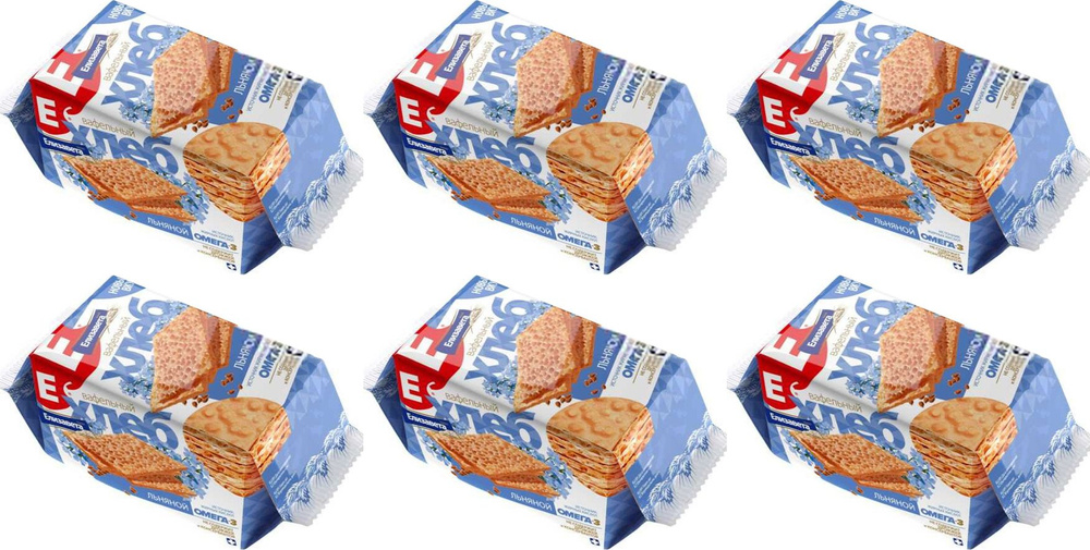 Хлебцы льняные Елизавета, комплект: 6 упаковок по 55 г #1