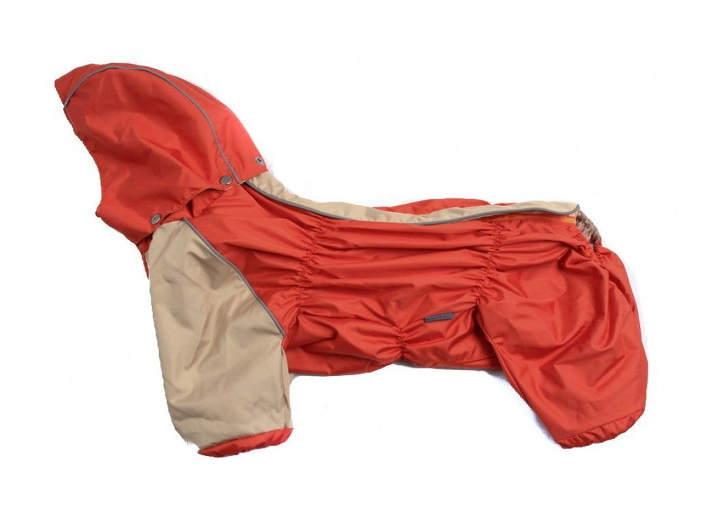 Дождевик для французского бульдога/мопса Zooavtoritet, бежево-оранжевый ...