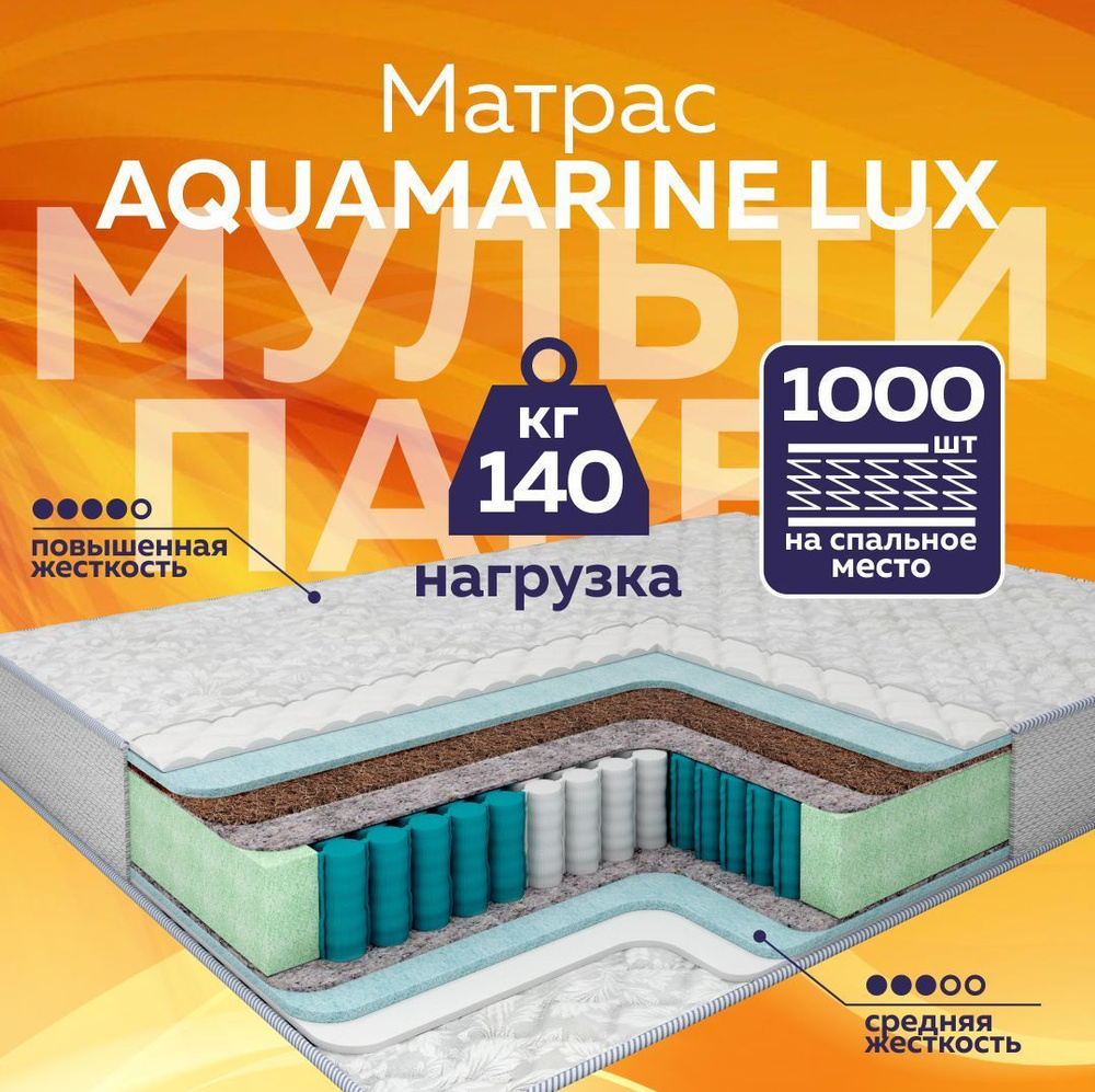 Матрас пружинный Aquamarine Lux 160х200