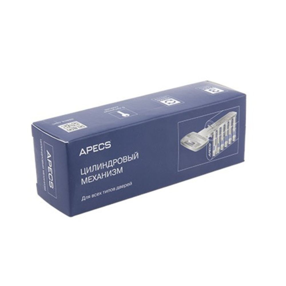 Личинка замка двери Apecs, SM-90(35/55C)-C-NI, 32128, 90 мм, с заверт, никель  #1