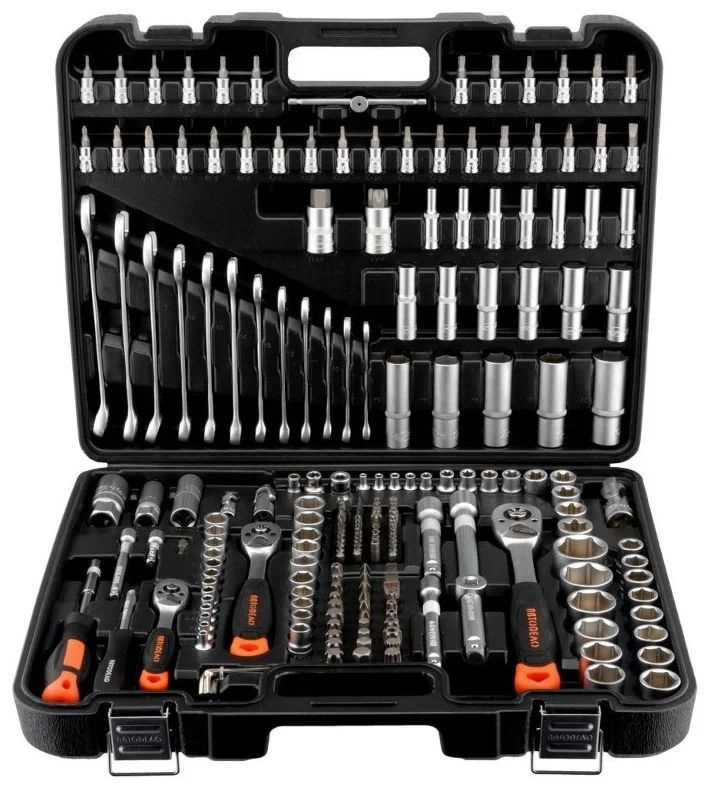 Набор инструмента 216 пр. 1/2 DR 3/8 DR 1/4 DR, АвтоDело 39926