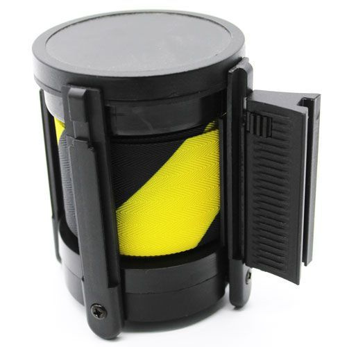Кассета для оградительной стойки с автоматическим зацепом, 5 м., желто-черная  #1