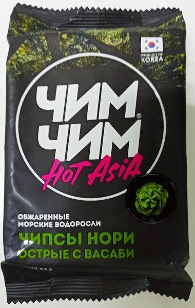 Чипсы Нори острые с васаби Чим-Чим 4,5 гр., Asia Fest - купить с ...