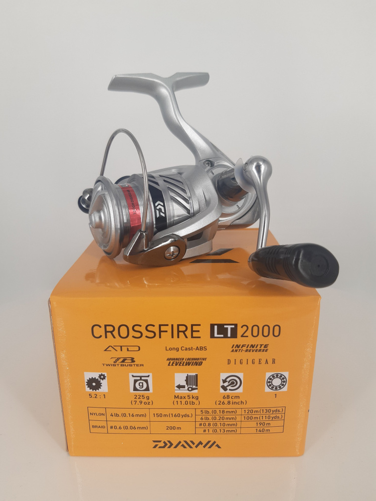 Катушка Daiwa 20 Crossfire LT, Безынерционная, 2000, Передний фрикцион ...