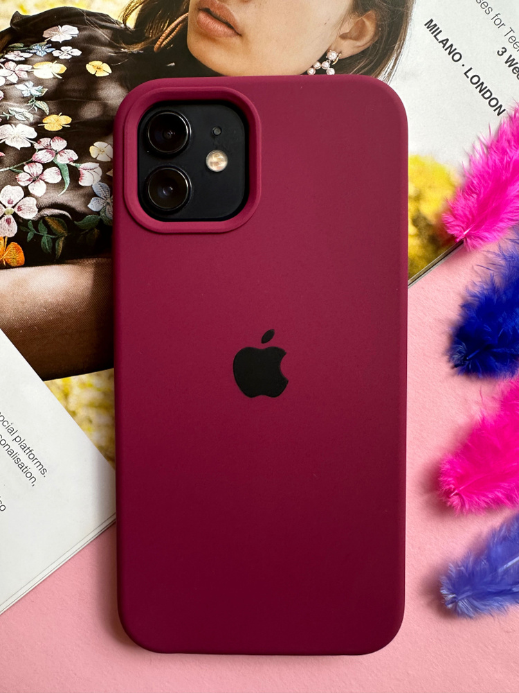 Чехол на айфон 12 - 12 про силиконовый с логотипом противоударная ...