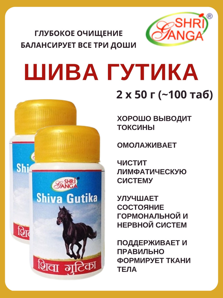 Шива Гутика, Shiva Gutika, Шри Ганга, 2х50 г #1