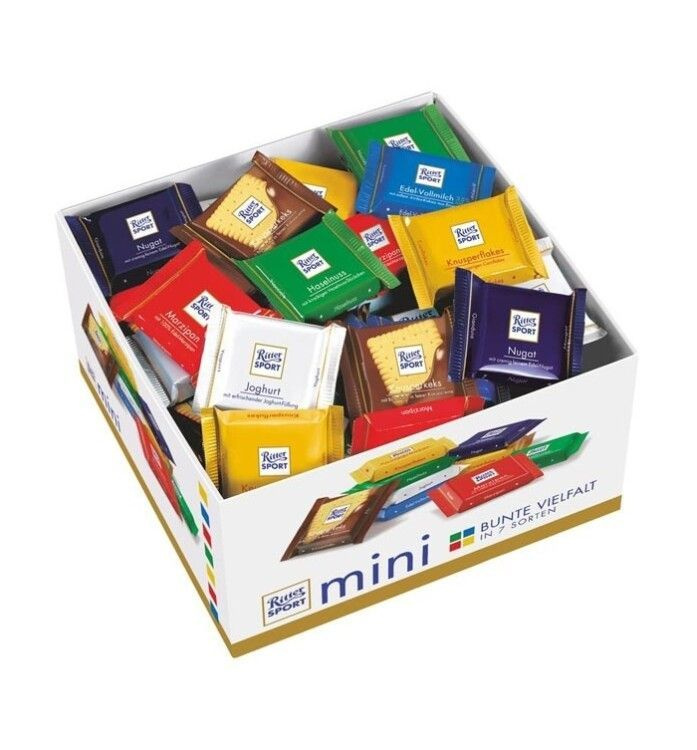 Шоколад Ritter Sport ЯРКАЯ КОЛЛЕКЦИЯ, набор мини-шоколада, 1400 г. 7 ...