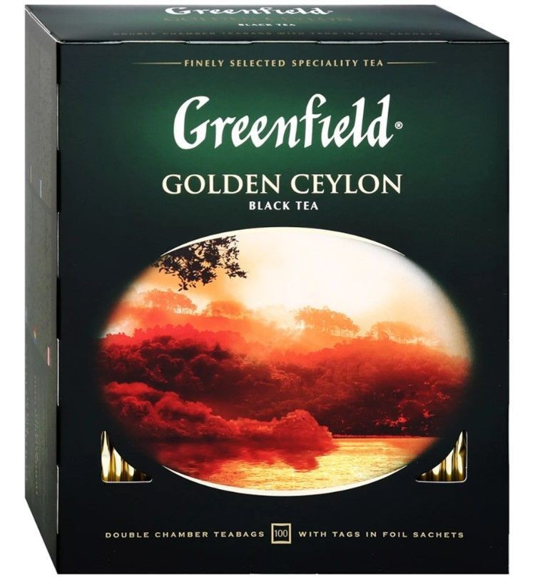 Greenfield Чай черный, Golden Ceylon, 100 пакетиков по 2 г - купить с ...