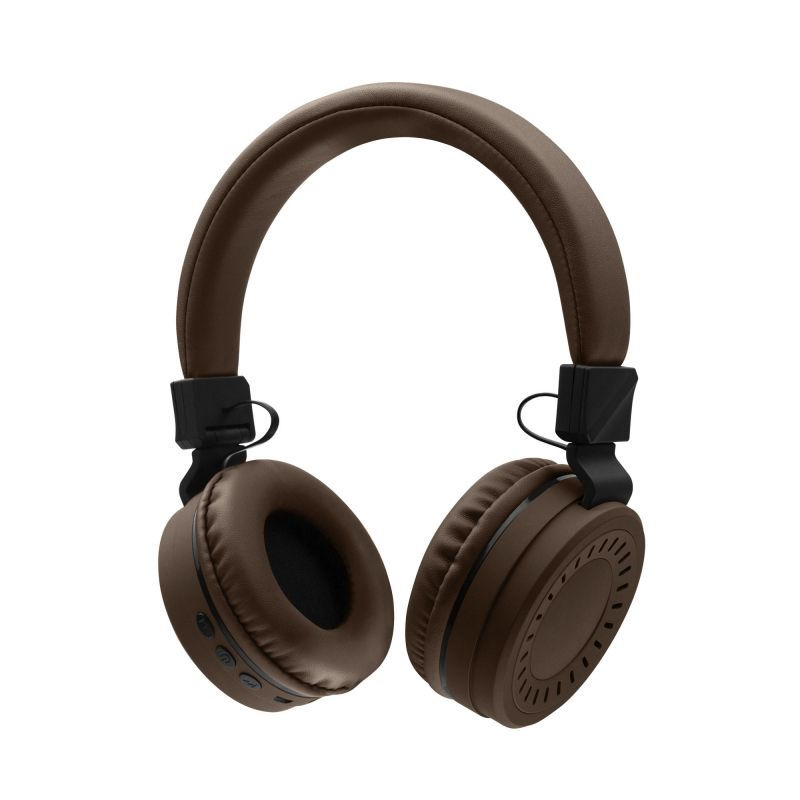 Беспроводные складные наушники с микрофоном Rombica mysound BH-11 Brown / коричневый, microSD, FM радио, #1