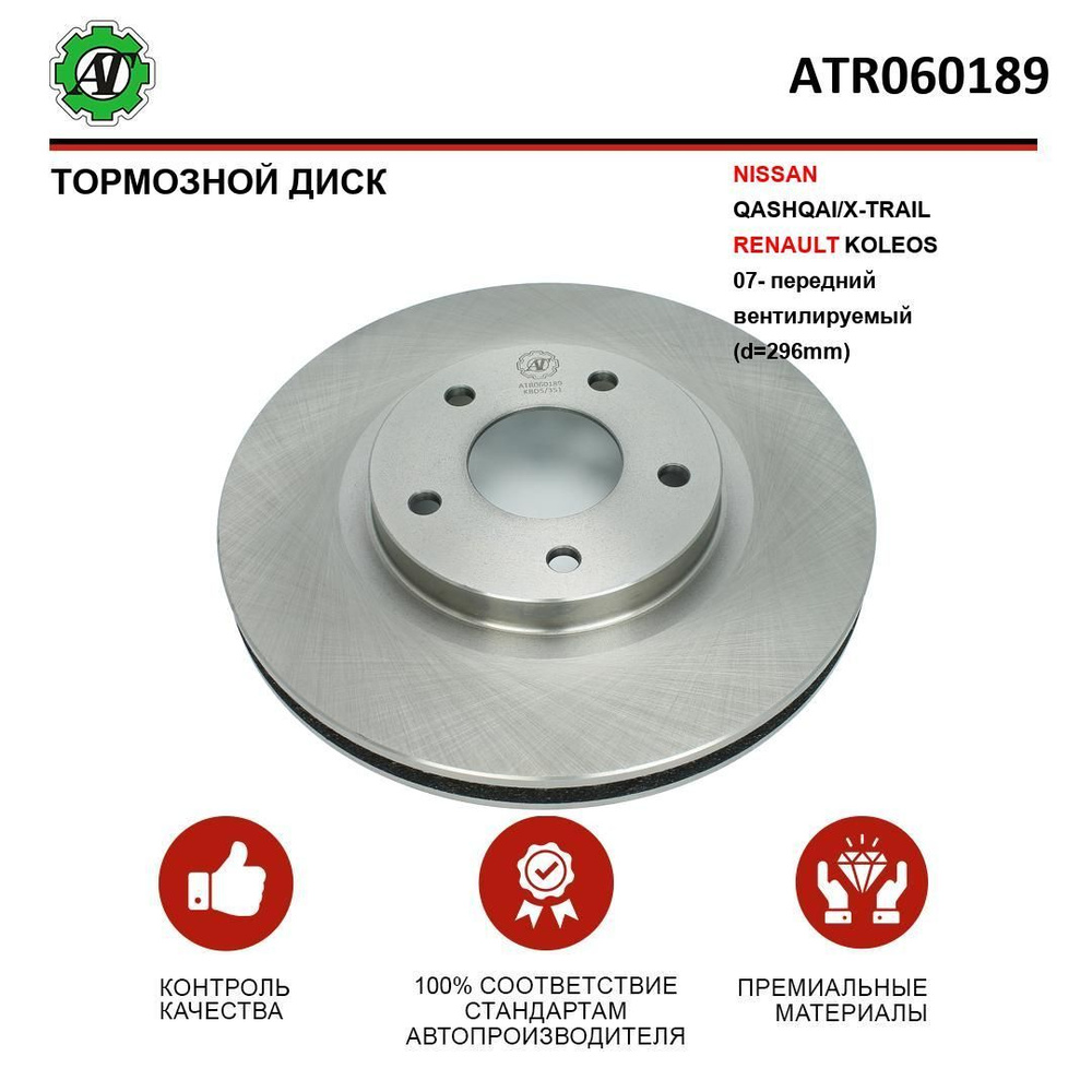 Тормозной диск NISSAN QASHQAI / X-TRAIL / RENAULT KOLEOS 2007 ...