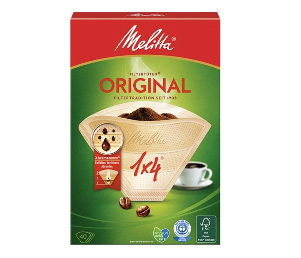 Фильтр для кофе неотбеленные Melitta №4, 40 шт - купить с доставкой по ...