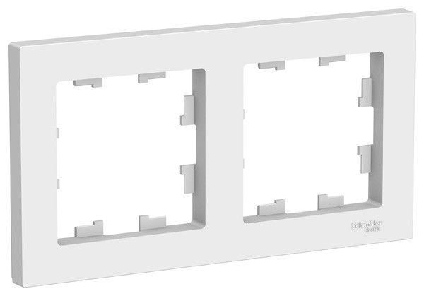 Schneider Electric Рамка электроустановочная Atlas Design, белый, 2 пост., 5 шт.  #1