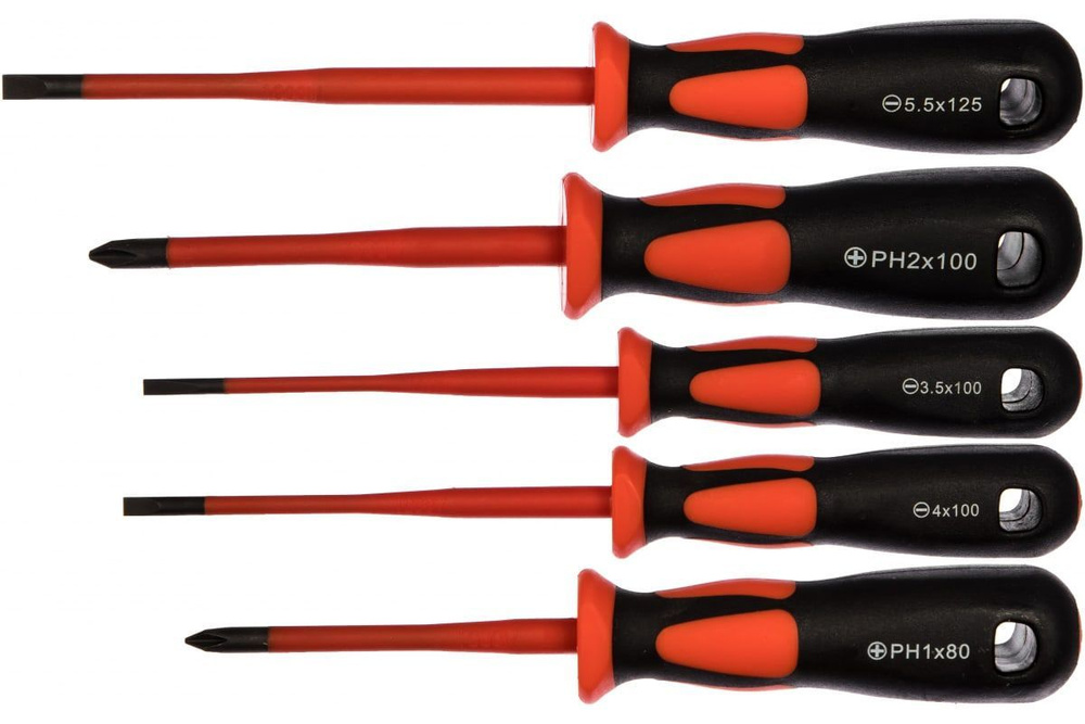 Отвертки диэлектрические набор 5 шт КВТ - купить в интернет-магазине ...