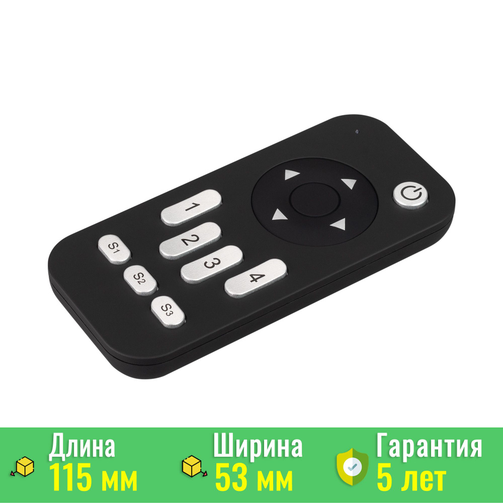 INTELLIGENT ARLIGHT Пульт SMART-801-22-4G-3SC-DIM Black (3V, 2.4G) (IARL, IP20 Пластик, 5 лет) 037417 #1