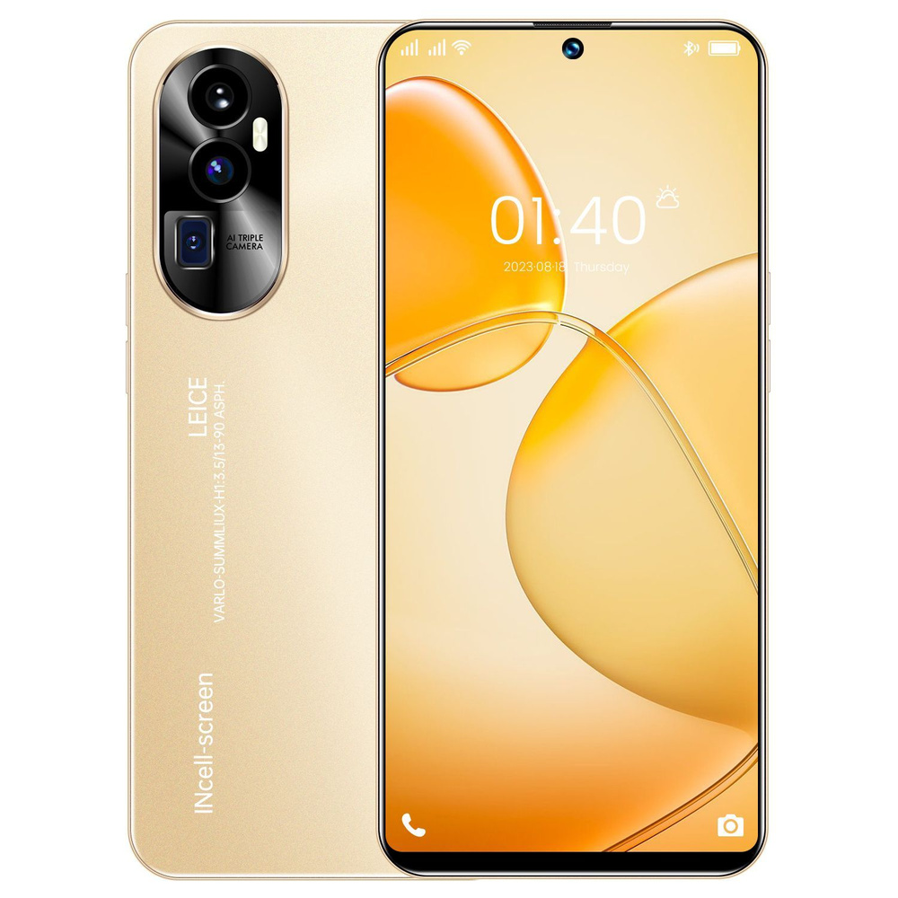 Смартфон Русский телефоны смартфоны Reno10 pro андрои смартфон Гугл oppo  Reno10pro водонепроницаемый Поддержка Google play 16/256 ГБ, золотой